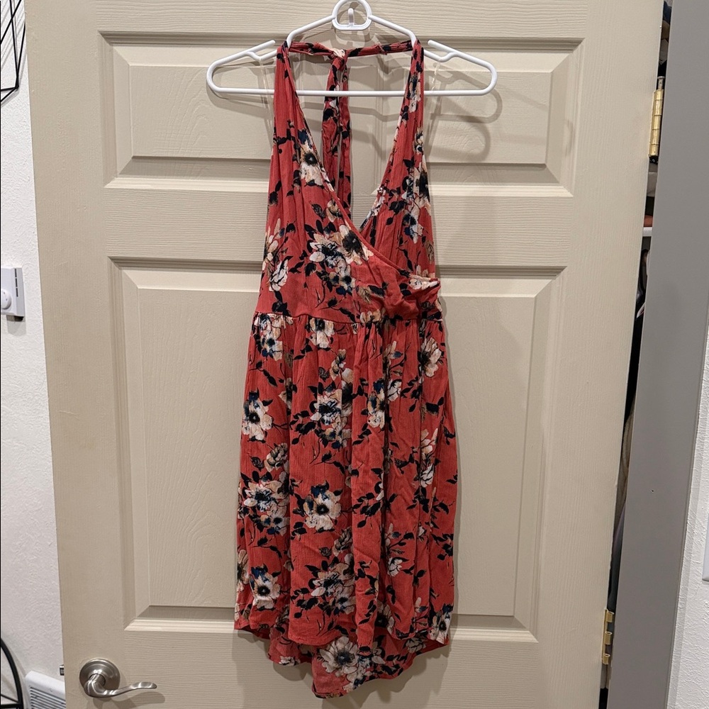 Xhilaration Red Floral Midi Dress